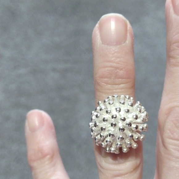 Jewelry - FINE SOLID STERLING SILVER .925 STARBURST DESIGNED SIZE 6 RING